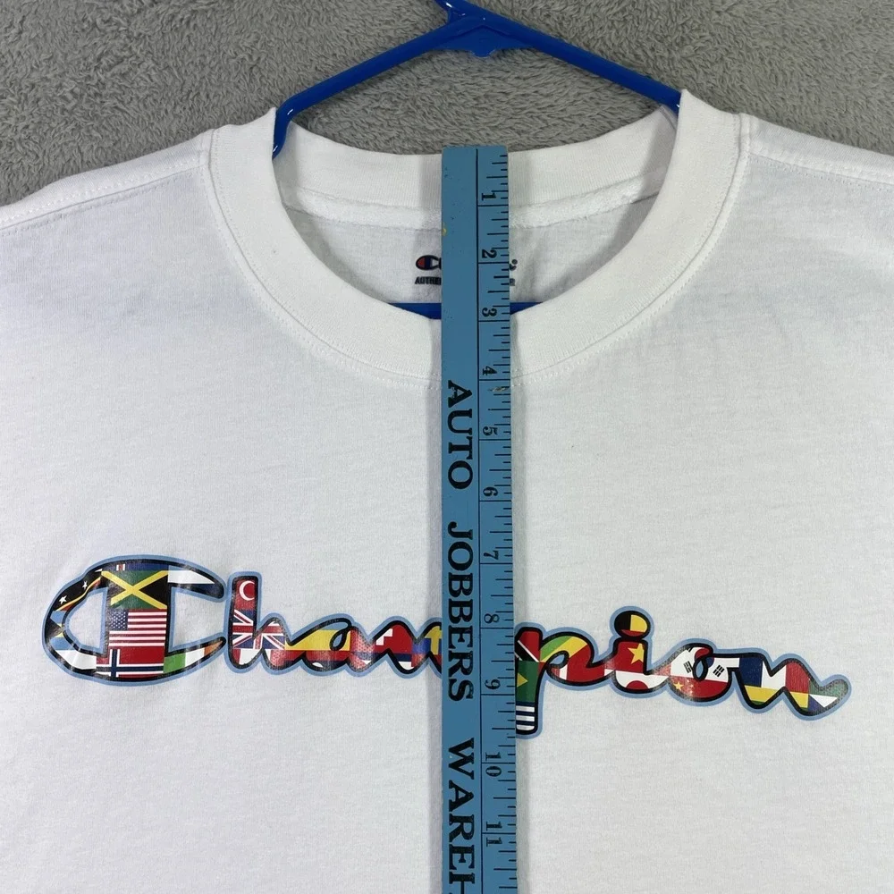 Champion Athletic Wear Shirt Adult 4XL White Spell Out Graphic Tee Short Sleeve - Picture 8 of 13